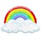 FluffyFloor Cushion: Rainbow Cloud - Plush Inflatable Floor Pillow, 52x37" Soft Cozy Seat, Air Pump, Removable Cover, Colorful Room Decor, Kids Age 3+